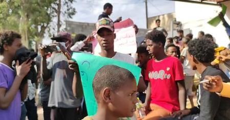 refugee protest Libya.jpg